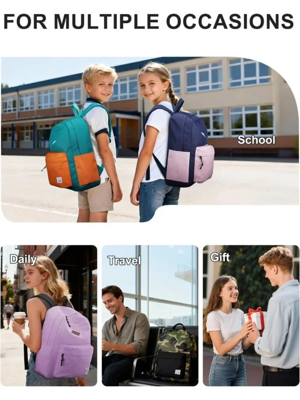 Stylish Orchid Medium Daypack Backpack | Lightweight, Durable, Perfect for
